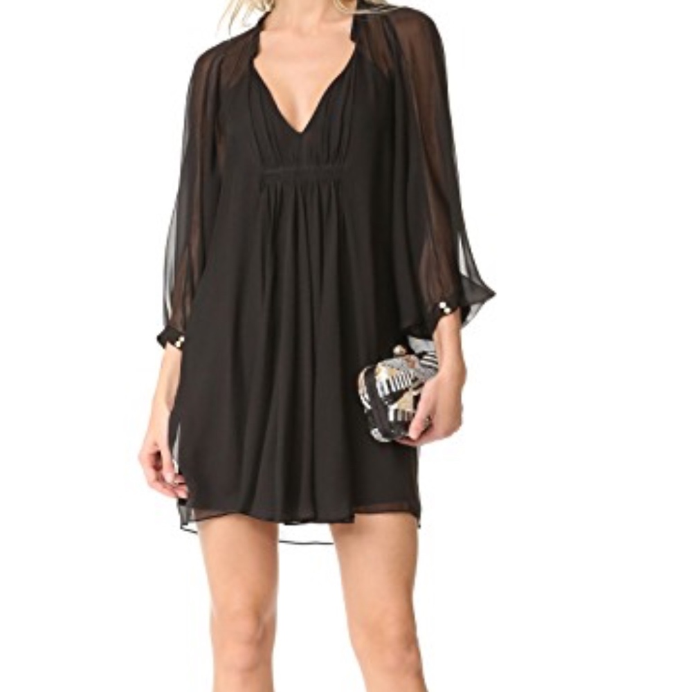DVF Fleurette Silk Chiffon Kaftan Dress